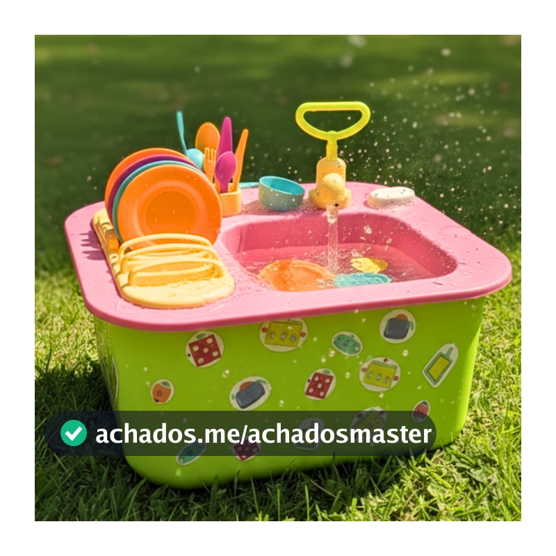 Pia De Cozinha Infantil Sai Agua Brinquedo Acqua Brink 22 Acessórios Envio Rápido Promoção!!