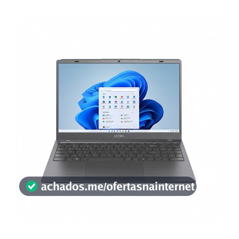 Notebook, Windows 11 Home, Tela 15.6 Pol. FHD, Pentium Gold 6500Y, 4GB, 128GB eMMC Cinza Ultra - UB365