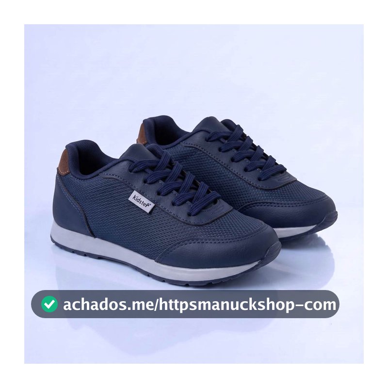 Kidstep Tenis Escolar Infantil Masculino Jogging Marinho 20 ao 36