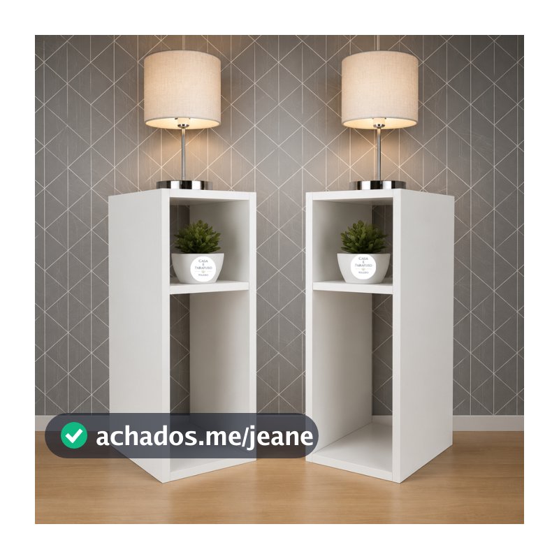 Mesa de Cabeceira Com Nicho Organizador -44