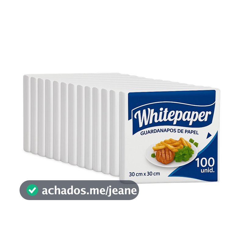 1000 Guardanapos - 10 pacotes com 100 Unidades 30x30cm – Folha Simples, para Cozinha e Festas