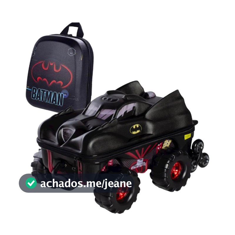 Kit Mochilete 3D com Lancheira Batman Monster Trucks Maxtoy