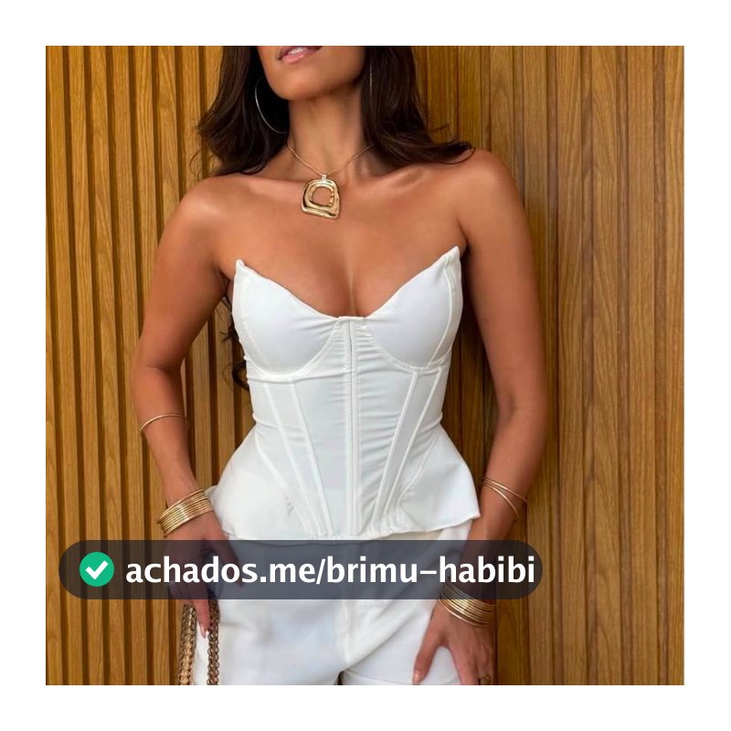 Corset Alfaiataria Feminino Com Bojo Estruturado Premium  Tomara Que Caia Elegante Tendência  Verão 2026