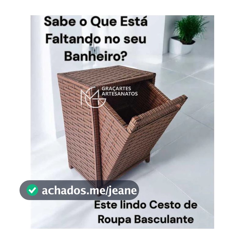 CESTO DE ROUPA BASCULANTE DE FIBRA SINTÉTICA ORGANIZADOR