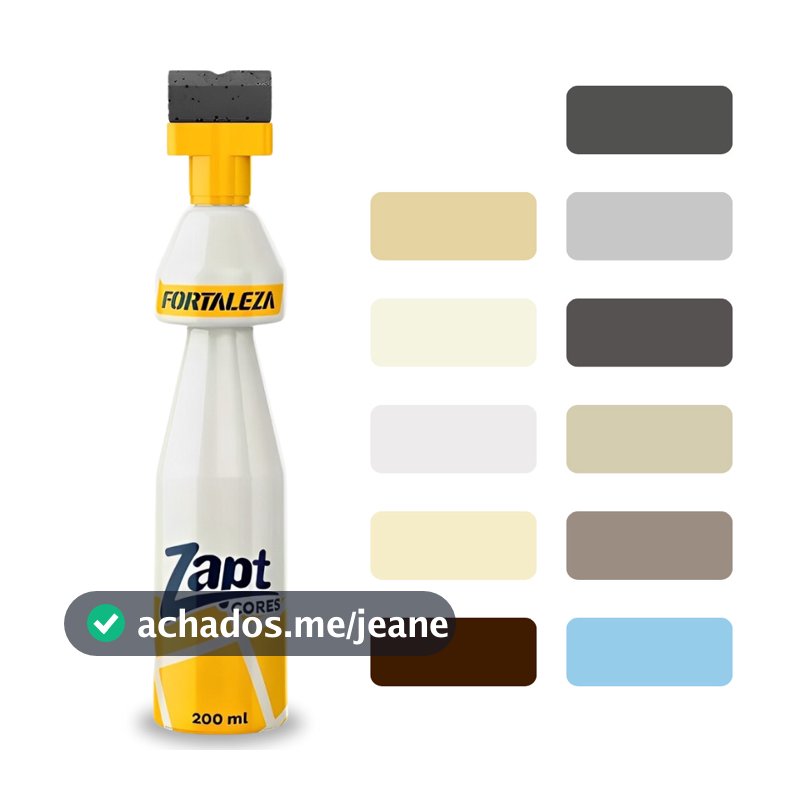 Tinta Para Pinta Rejunte Zapt Várias Cores UsinaFortaleza 200ml Prático Piso Parede Porcelanato Banheiro Branco
