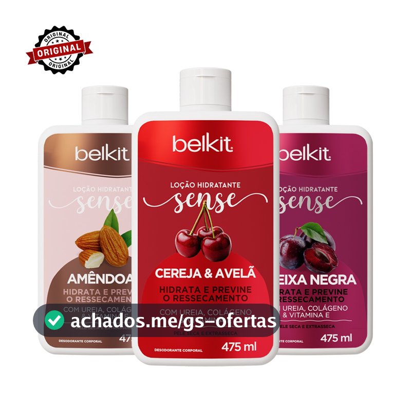 Kit Hidratante Corporal 475ml BELKIT | Loção Hidratante para pele seca e ressacada