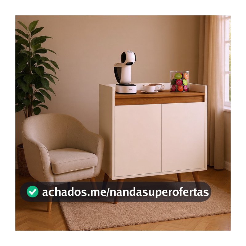 Aparador Buffet Retrô Sala Hal De Entrada Cantinho Do Café Línea 2,3,4 Portas Prateleira Interna K7
