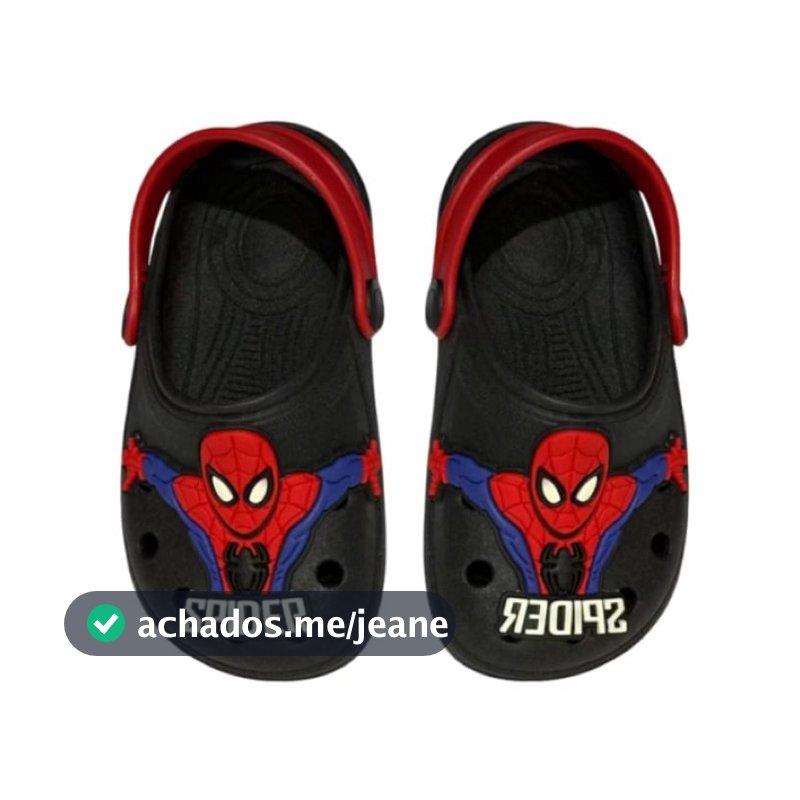 Sandália Infantil Masculino Babuche Para Menino Do homem Aranha Papete Confortável