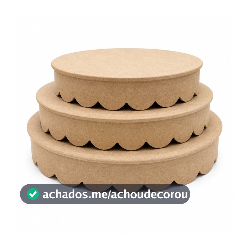 Trio Tampo Babado Para Cilindros Tampo Organico Mdf