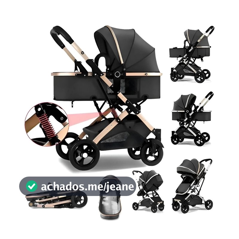 Carrinho De Bebê BerçO  Passeio Até 15kg Bebe Europeu 3 Em 1 Com  de bebê Completo EM Reversível