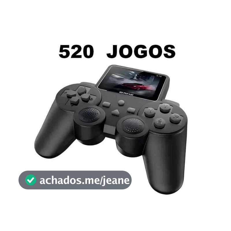 Vídeo Game Portátil Retrô S10 com 520 Jogos em 1 – Clássicos Infantis e Nostálgicos