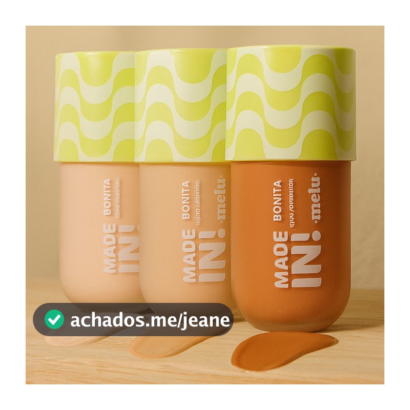 Base Tint Bonita Foundation Made In Melu by Ruby Rose 30ml Base Leve Maquiagem