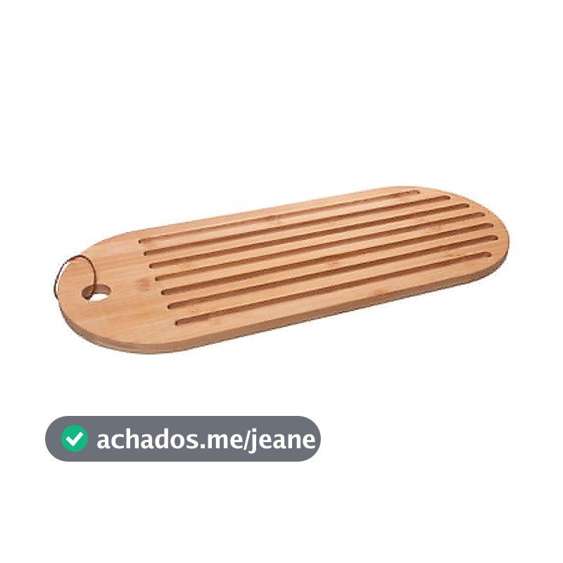 Migalheira Nature Lyor de Bambu 45x18x1,2cm - Prática e Elegante para Servir Pães Frios e Petiscos