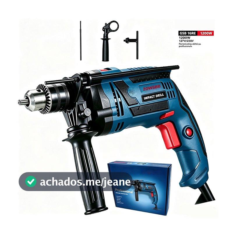 Furadeira Elétrica De Impacto Profissional GSB 16 RE 1200W Bosch Furadeira com Fio Original