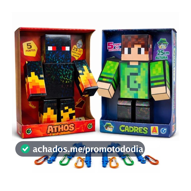 Kit 2 Bonecos Athos + Cadres Gamer Articulado Youtuber 25cm -...