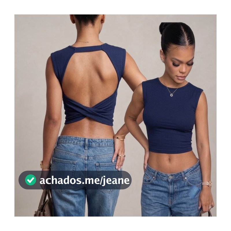 Cropped Feminino Costas Abertas Transpassado Blusinha Moda Gringa Tendência Suplex Premium Costas Nuas