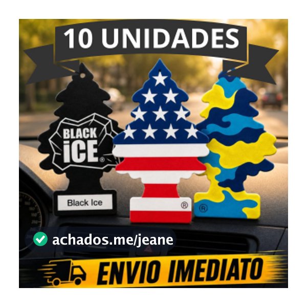 Kit 10 Cheirinho Aromatizante Para Carro Novo Cheiroso Pinheiro Sortidos