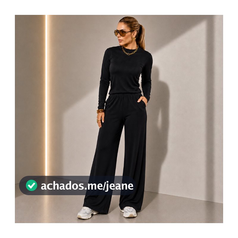 Conjunto Feminino Moletinho Manga Longa Calca e Blusa