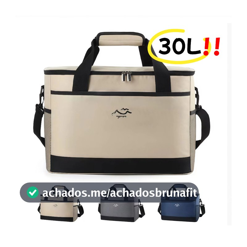 Bolsa Térmica para Família Cesta Piquenique Praia Camping 30L Feito de tecido oxford 600D premium, impermeável e durável