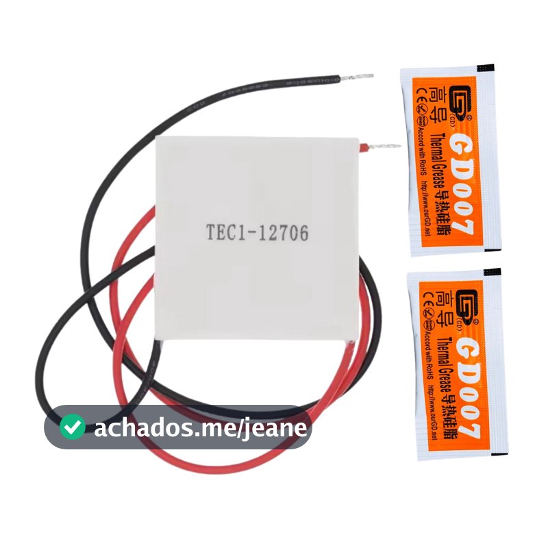 Pastilha Peltier Tec1 12706 Purificador de Agua, Bebedouro e Frigobar