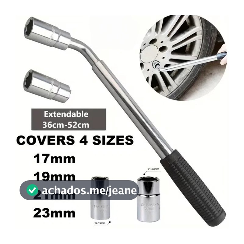 Chave De Roda L 17 19 21 23mm Telescópica Extensiva GEELE Soquete Duplo Alongável