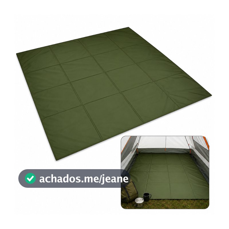 Manta Impermeável Camping Trekking Trilha 1,35x1,35m Dobrável Leve Barraca Piquenique