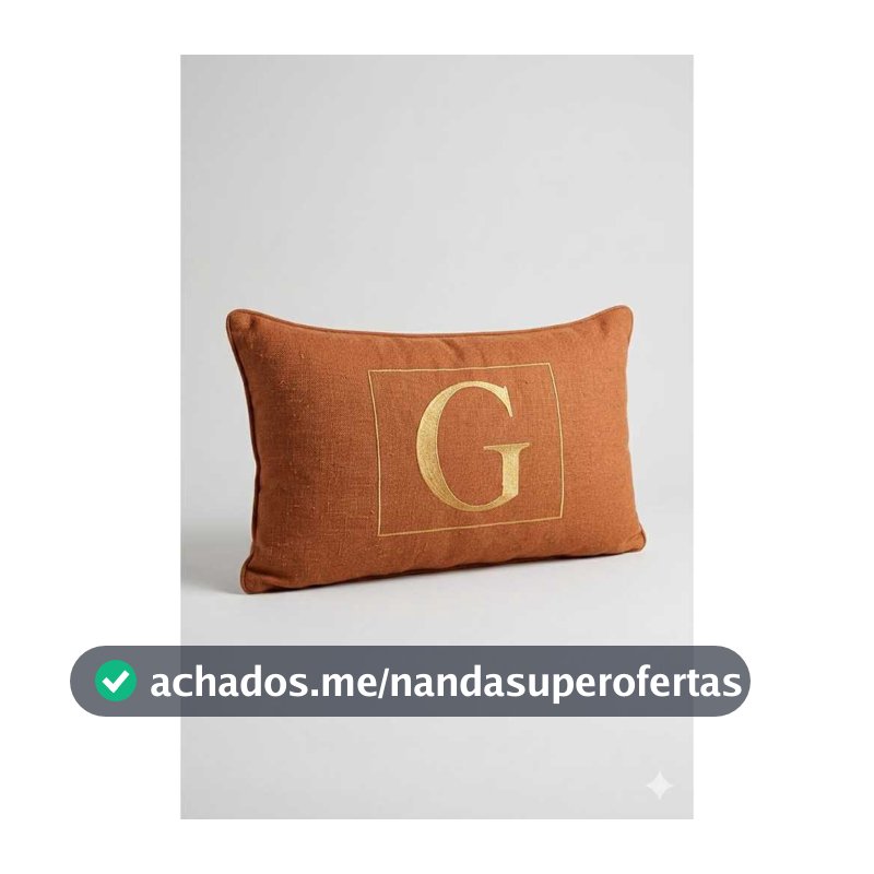 Almofada Baguete Personalizada Bordada 33x50 Linho Premium com Enchimento e Zíper