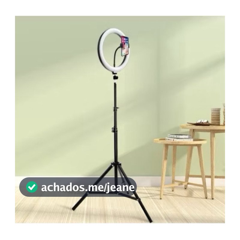 Ring Light 6 8 10 12 polegadas Completo Portátil 26cm + Tripé + suporte p/ celular. -Cabo-Usb
