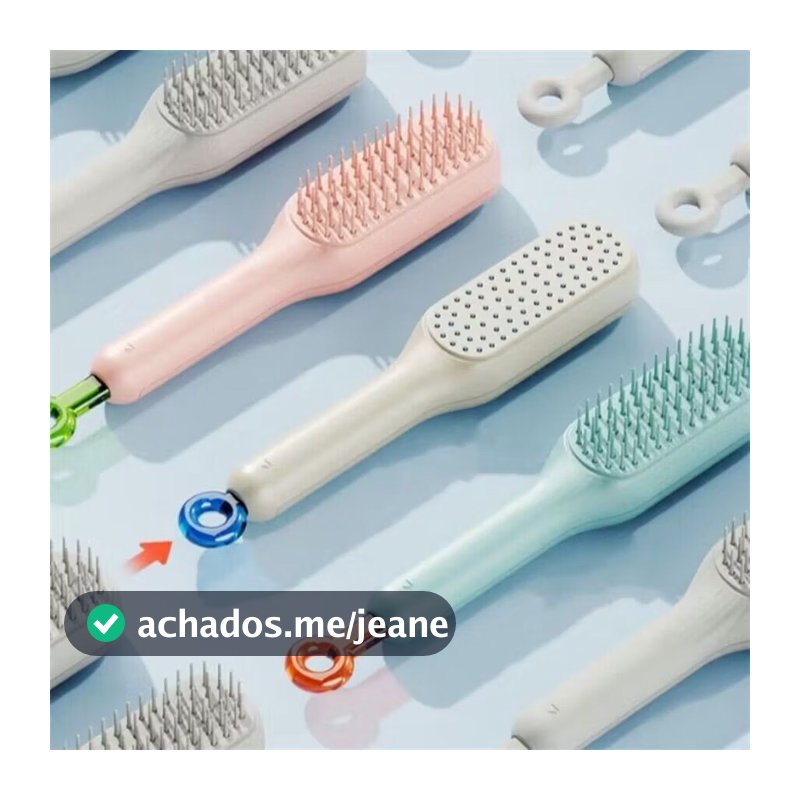 Pente mágico retrátil, autolimpante e alisador, antiestático, feito de material ABS de qualidade profissional.