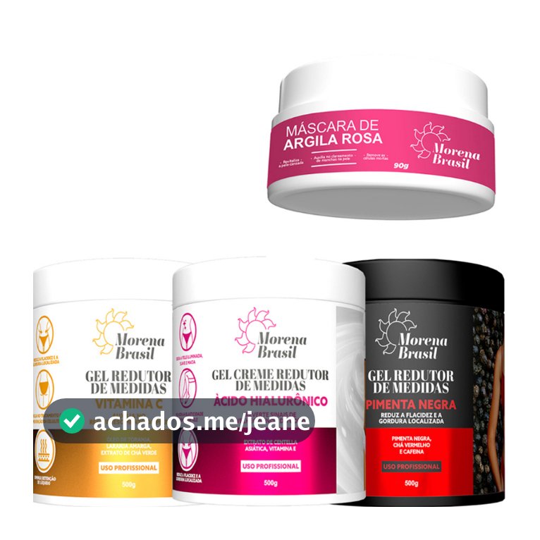 Kit Gel Redutor de Medidas - Pimenta Negra + Laranja Amarga + Ácido Hialurônico