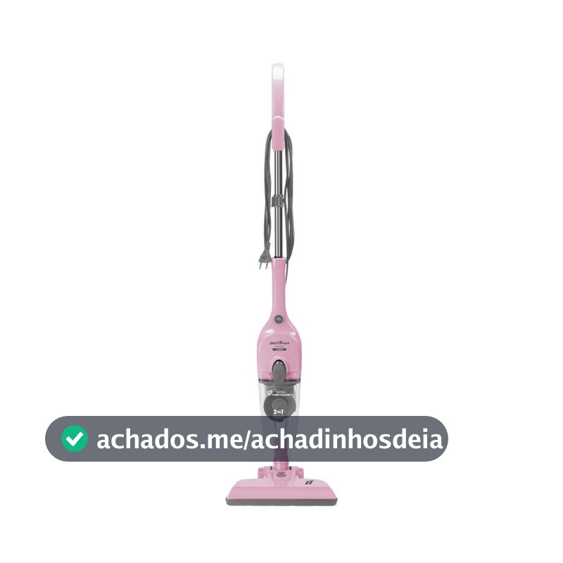 Aspirador de Pó Rosa Vertical Britânia 2 em 1 1400W BASE30