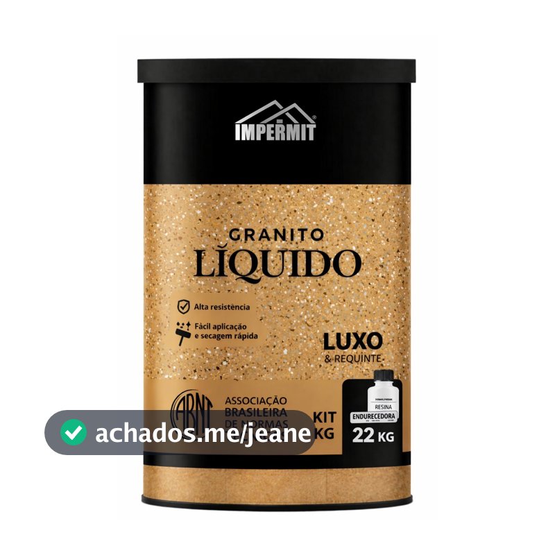 Granito liquido revestimento emalagem promoçional KIT 22kg IMPERMIT