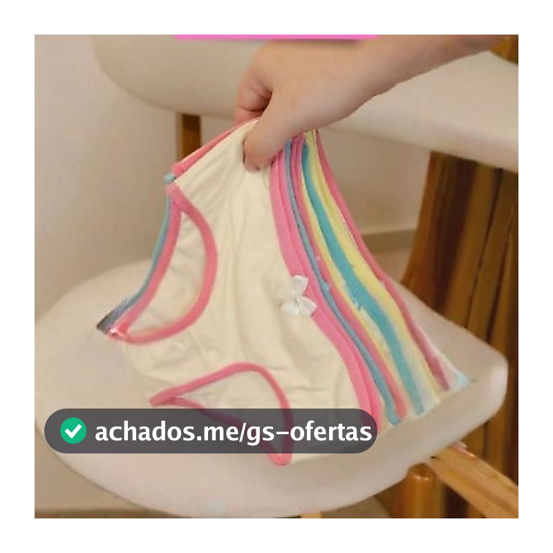 5 Calcinhas Infantis Feminina Modelagem Que Conforta Tecido 100% Algodão