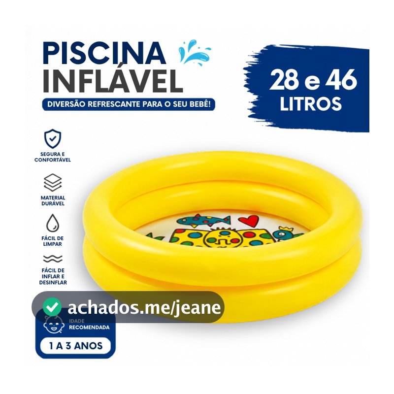 Piscina Inflável Infantil 28 e 46 Litros Redonda Para Bolinhas E Água Verão Piscina Plástico Pequena