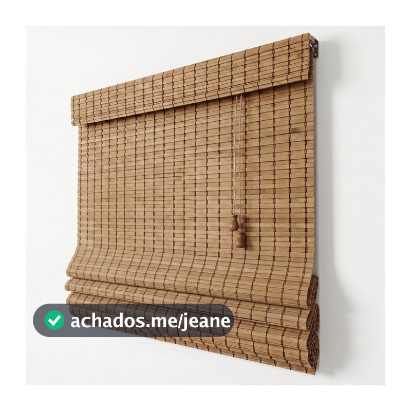 Persiana Romana Bambu Natural | Premium - Pronta para Instalar - Sala - Quarto - Cozinha