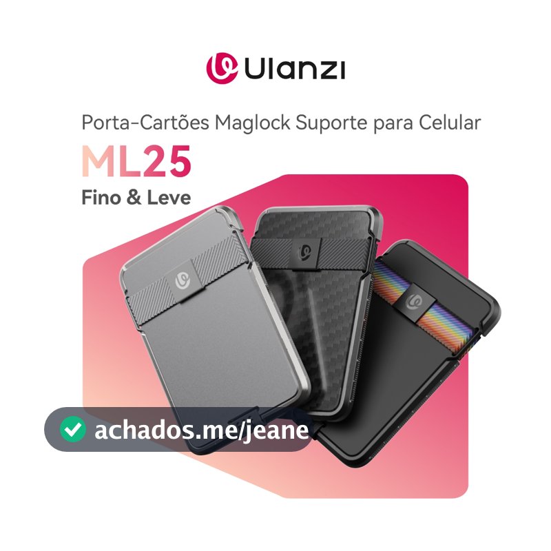 ULANZI ML25 Poata-Cartões MagLock Megnético Suporte para Celular Leve e Portátil