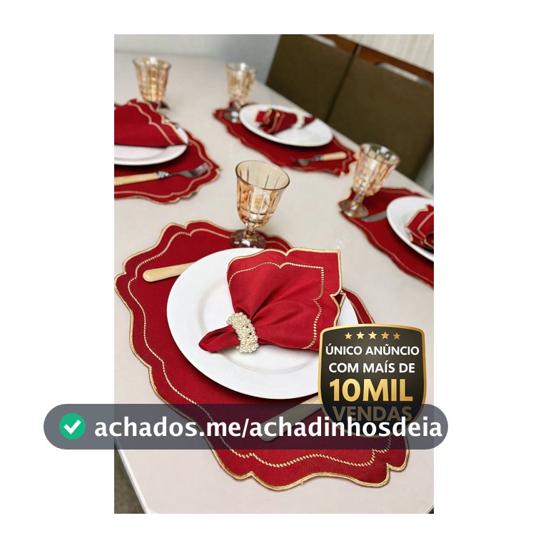 Kit Jogo Americano 8 Pçs Souplats Mesa De 4 Lugares Mesa Posta Porta Guardanapo Supla Sousplat