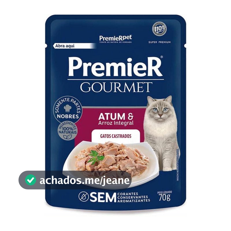 Sachê para Gato de Atum Premier Pet 70G Premier