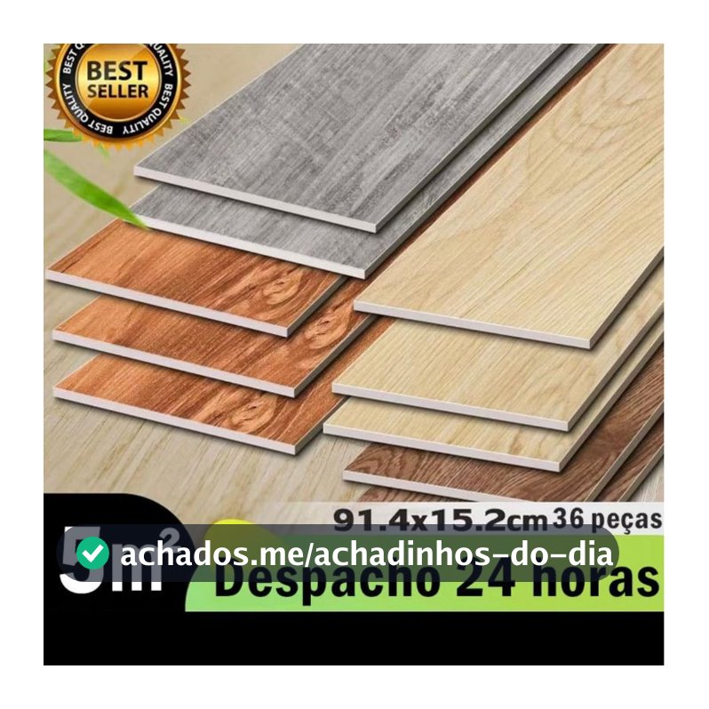 36 PCS Piso Vinílico 5㎡Autocolante Adesivo Madeira Régua Lavável-Várias cores para escolher