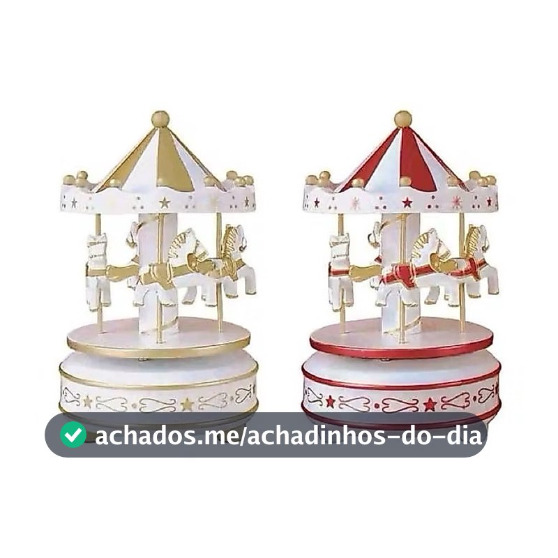 Carrossel Natalino Musical 17x11cm em Plástico  NATAL