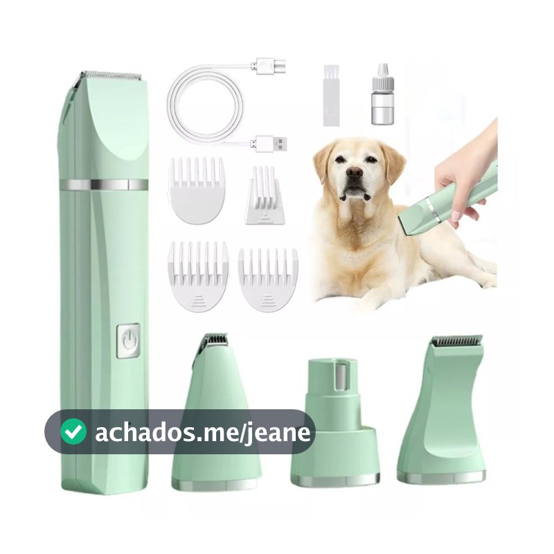 4 in 1 Electric Pet Grooming Clipper Dog Cat Hair Trimmer and Nail Clipper Rechargeable by U