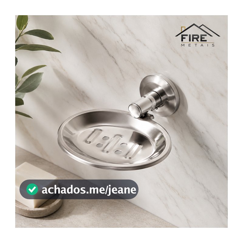 Saboneteira Porta Sabonete Inox Acessório Para Banheiro com Fixação Dupla Antiferrugem Resistente
