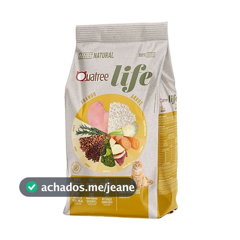 Ração Quatree Life Gatos Castrados 10.1KG