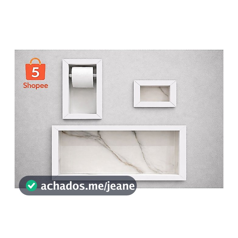 Kit Nicho Banheiro Porcelanato 3 Peças Completo + Papeleira + Saboneteira Premium