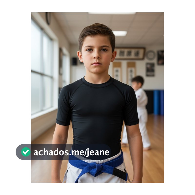 Rash Guard Kids Infantil Jiu-Jitsu Manga Curta Treino Academia Compressão