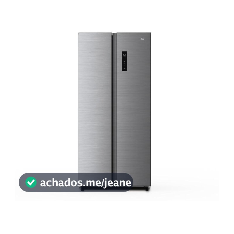 Geladeira Refrigerador HQ Frost Free Side By Side 480 Litros Inox HQ-480SBSFFK