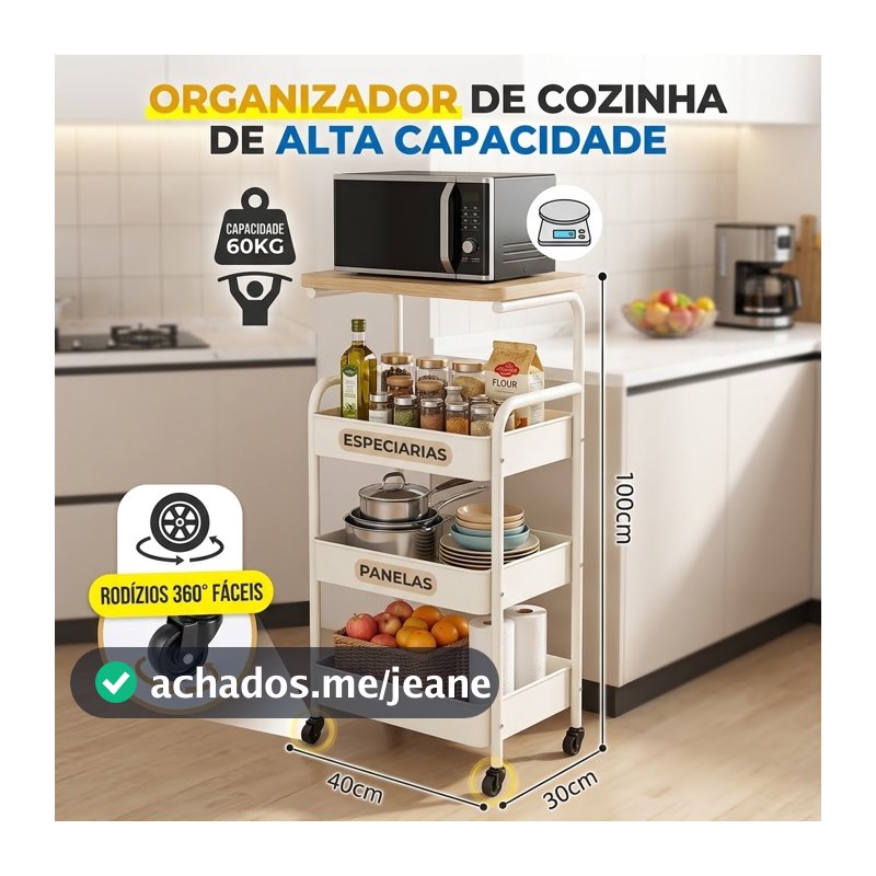 Prateleiras para Quarto,Carrinho Organizador 3/4 Andares em Aço Espessados Organização com Rodinhas prateleira cozinha