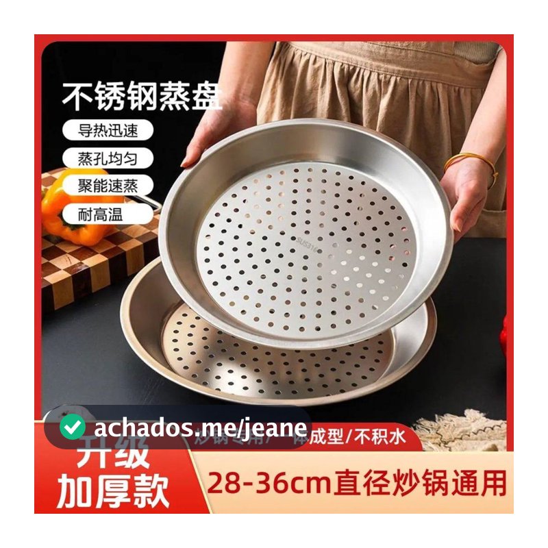 Panela de vapor grossa de aço inoxidável, cozinha doméstica, Wok, vaporizador, panela de ferro, panela de aço inoxidável