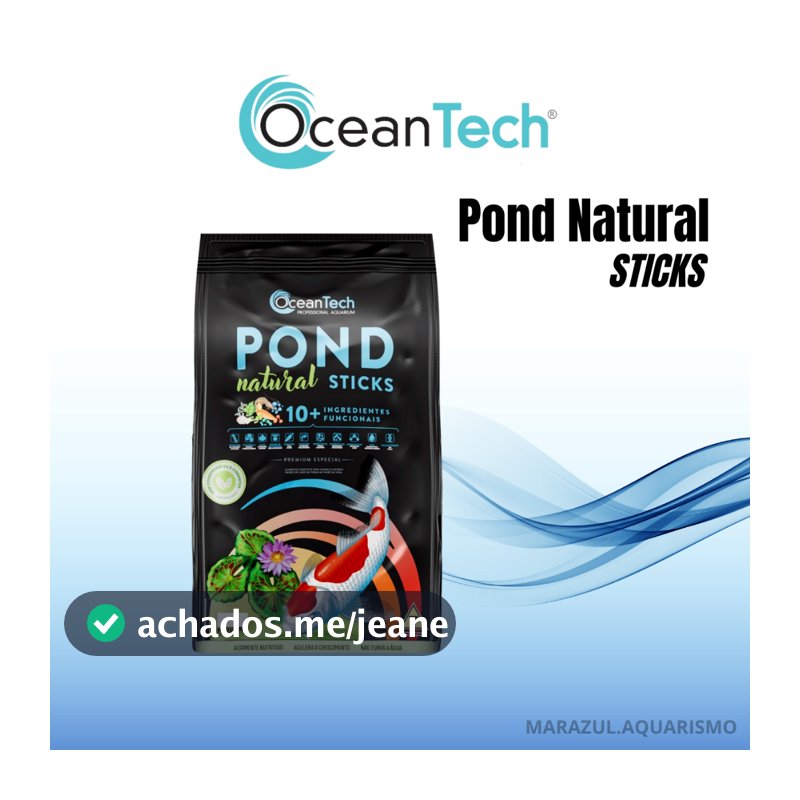 Ração Pond Natural Sticks Bag Carpa Lago Ocean Tech