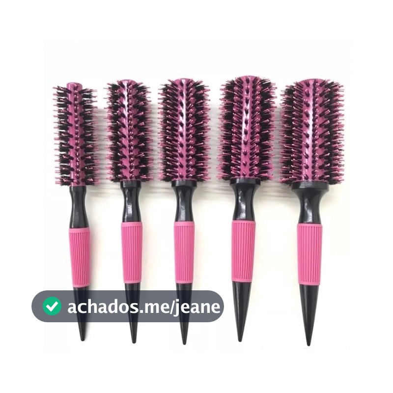 Escova De Cabelo Térmica Cerdas De Javali Mista Madeira